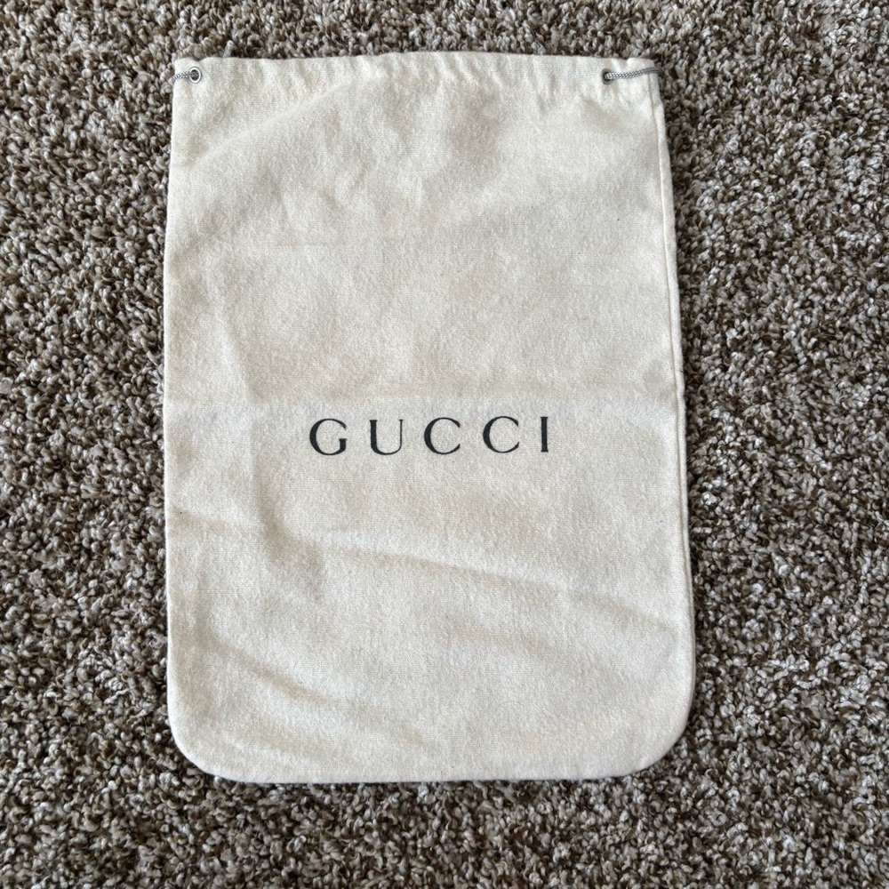 Gucci Cream Dust Bag with Black Logo